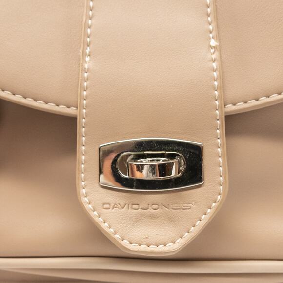 Women's Tan Top Handle Bag DAVID JONES PARIS Handbag Crossbody Purse - Picture 8 of 11